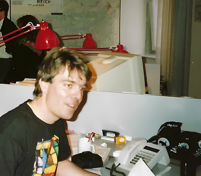 Blick in die Redaktionsr&auml;ume in Wien-Schottenfeldgasse um 1990
